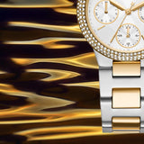  Shop Authentic Michael Kors Camille Multifunction Silver Dial Two Tone Steel Strap Watch For Women - MK6982 - Luxxuri