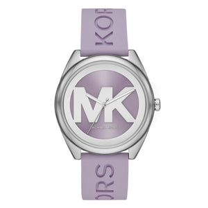  Shop Authentic Michael Kors Janelle Three Hand Purple Dial Purple Rubber Strap Watch For Women - MK7143 - Luxxuri