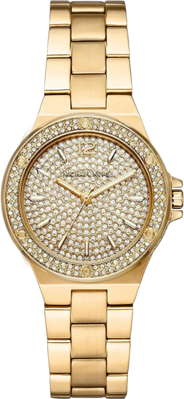  Shop Authentic Michael Kors Lennox Three Hand Gold Dial Gold Steel Strap Watch For Women - MK7289 - Luxxuri