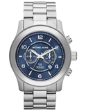  Shop Authentic Michael Kors Stop Hunger Chronograph Blue Dial Silver Steel Strap Watch for Men - MK8314 - Luxxuri