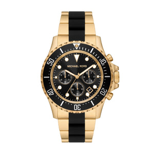  Shop Authentic Michael Kors Everest Chronograph Black Dial Two Tone Steel Strap Watch For Men - MK8979 - Luxxuri