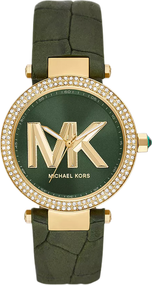  Shop Authentic Michael Kors Parker Green Dial Green Leather Strap Watch For Women - MK4724 - Luxxuri
