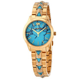  Shop Authentic Michael Kors Petite Runway Mercer Blue Dial Gold Steel Strap Watch For Women - MK6673 - Luxxuri
