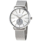  Shop Authentic Michael Kors Portia Silver Dial Silver Mesh Bracelet Watch for Women - MK3843 - Luxxuri