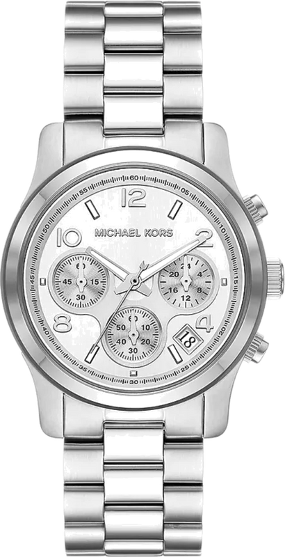  Shop Authentic Michael Kors Runway Chronograph Silver Dial Silver Steel Strap Watch For Women - MK7325 - Luxxuri