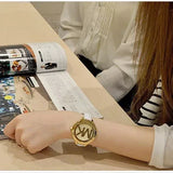  Shop Authentic Michael Kors Slim Runway Quartz Gold Dial White Leather Strap Watch For Women - MK2389 - Luxxuri