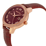  Shop Authentic Michael Kors Whitley Quartz Burgundy Dial Burgundy Leather Strap Watch For Women - MK2430 - Luxxuri