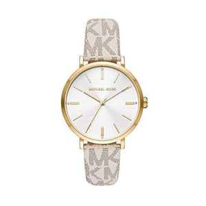  Shop Authentic Michael Kors Pyper Analog Silver Dial White Leather Strap Watch for Women - MK2946 - Luxxuri