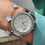  Shop Authentic Michael Kors Parker Silver Dial Silver Steel Strap Watch for Women - MK5353 - Luxxuri