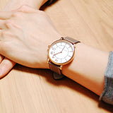  Shop Authentic Marc Jacobs Roxy White Dial Cement Brown Leather Strap Watch for Women - MJ1533 - Luxxuri