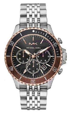  Shop Authentic Michael Kors Bayville Chronograph Black Dial Silver Steel Strap Watch For Men - MK8725 - Luxxuri