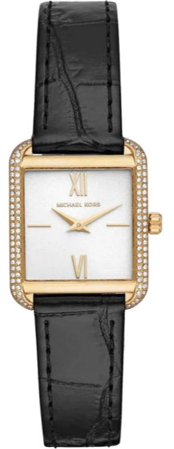  Shop Authentic Michael Kors Lake Quartz White Dial Black Leather Strap Watch For Women - MK2762 - Luxxuri