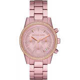  Shop Authentic Michael Kors Ritz Chronograph Rose Gold Dial Rose Gold Steel Strap Watch For Women - MK6753 - Luxxuri