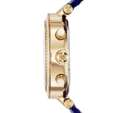  Shop Authentic Michael Kors Parker Gold Dial Blue Leather Strap Watch for Women - MK2280 - Luxxuri