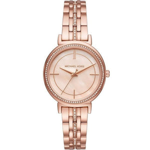  Shop Authentic Michael Kors Cinthia Mother of Pearl Rose Gold Dial Rose Gold Steel Strap Watch for Women - MK3643 - Luxxuri