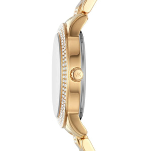  Shop Authentic Michael Kors Tibby Three-Hand Glitz Gold Dial Gold Steel Strap Watch for Women - MK4575 - Luxxuri