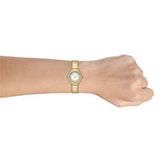  Shop Authentic Michael Kors Sylvia Mother Of Pearl Dial Gold Steel Strap Watch For Women - MK4655 - Luxxuri