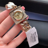  Shop Authentic Michael Kors Chain Lock Pave Gold Dial Gold Steel Strap Watch For Women - MK4711 - Luxxuri