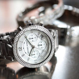  Shop Authentic Michael Kors Parker Silver Dial Silver Steel Strap Watch for Women - MK5353 - Luxxuri