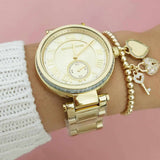  Shop Authentic Michael Kors Skylar Gold Dial Gold Steel Strap Watch for Women - MK5867 - Luxxuri
