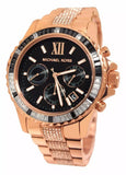  Shop Authentic Michael Kors Everest Chronograph Black Dial Rose Gold Steel Strap Watch For Women - MK5875 - Luxxuri