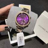  Shop Authentic Michael Kors Parker Chronograph Purple Dial Two Tone Steel Strap Watch For Women - MK6108 - Luxxuri