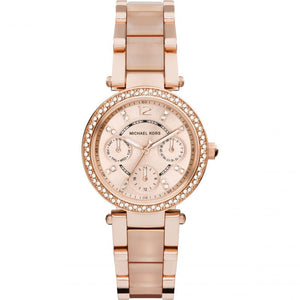  Shop Authentic Michael Kors Parker Pink Dial Two Tone Steel Strap Watch for Women - MK6110 - Luxxuri