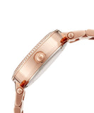  Shop Authentic Michael Kors Mini Parker Multi-Function Plum Mother of Pearl Dial Rose Gold Steel Strap Watch For Women - MK6403 - Luxxuri