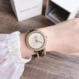  Shop Authentic Michael Kors Parker Mother Of Pearl White Dial Two Tone Steel Strap Watch For Women - MK6518 - Luxxuri