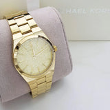  Shop Authentic Michael Kors Channing Quartz Gold Dial Gold Steel Strap Watch For Women - MK6623 - Luxxuri