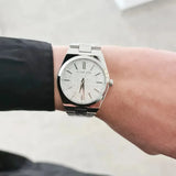  Shop Authentic Michael Kors Channing Three Hand Silver Dial Silver Steel Strap Watch For Women - MK6626 - Luxxuri