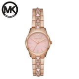  Shop Authentic Michael Kors Runway Mother of Pearl Dial Rose Gold Steel Strap Watch For Women - MK6856 - Luxxuri