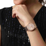 Shop Authentic Michael Kors Ritz Analog Crystals Silver Dial Rose Gold Steel Strap Watch for Women - MK6863 - Luxxuri