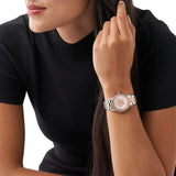  Shop Authentic Michael Kors Layton Three Hand Pink Dial Two Tone Steel Strap Watch For Women - MK6894 - Luxxuri