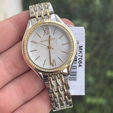  Shop Authentic Michael Kors Mindy Three Hand White Dial Two Tone Steel Strap Watch For Women - MK7084 - Luxxuri