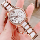  Shop Authentic Michael Kors Janelle Multifunction Silver Dial Two Tone Steel Strap Watch For Women - MK7131 - Luxxuri