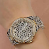  Shop Authentic Michael Kors Lennox Three Hand Crystals Gold Dial Two Tone Steel Strap Watch For Women - MK7284 - Luxxuri