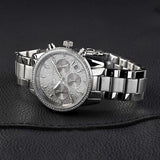  Shop Authentic Michael Kors Ritz Chronograph Crystals Silver Dial Silver Steel Strap Watch For Women - MK7301 - Luxxuri