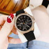  Shop Authentic Michael Kors Mini Pilot Black Dial Black Silicone Strap Watch For Women - MK7373 - Luxxuri