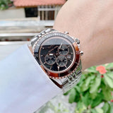  Shop Authentic Michael Kors Bayville Chronograph Black Dial Silver Steel Strap Watch For Men - MK8725 - Luxxuri