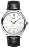  Shop Authentic IWC Portofino Automatic White Dial Black Leather Strap Watch for Men - IW356517 - Luxxuri