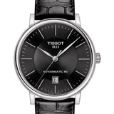  Shop Authentic Tissot Carson Premium Powermatic 80 Black Dial Black Leather Strap Watch For Men - T122.407.16.051.00 - Luxxuri
