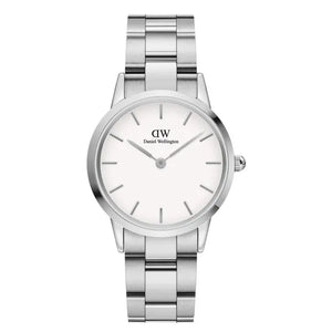  Shop Authentic Daniel Wellington Iconic Link White Dial Silver Steel Strap Watch For Women - DW00100205 - Luxxuri