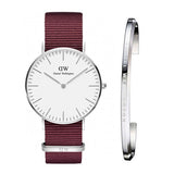  Shop Authentic Daniel Wellington Classic Roselyn White Dial Red NATO Strap Watch For Women - DW00100272 - Luxxuri