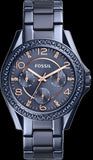  Shop Authentic Fossil Riley Quartz Blue Dial Blue Steel Strap Watch for Women - ES4294 - Luxxuri