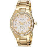  Shop Authentic Guess Luna Diamonds White Dial Gold Steel Strap Watch for Women - W0729L2 - Luxxuri