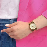  Shop Authentic Michael Kors Channing Quartz Gold Dial Gold Steel Strap Watch For Women - MK6623 - Luxxuri