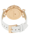  Shop Authentic Swarovski Era Journey Silver Dial White Leather Strap Watch for Women - 5295369 - Luxxuri