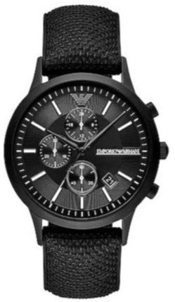  Shop Authentic Emporio Armani Renato Chronograph Black Dial Black Nylon Strap Watch For Men - AR11457 - Luxxuri