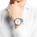  Shop Authentic Hugo Boss Aeroliner Chronograph White Dial Silver Steel Strap Watch for Men - 1513182 - Luxxuri